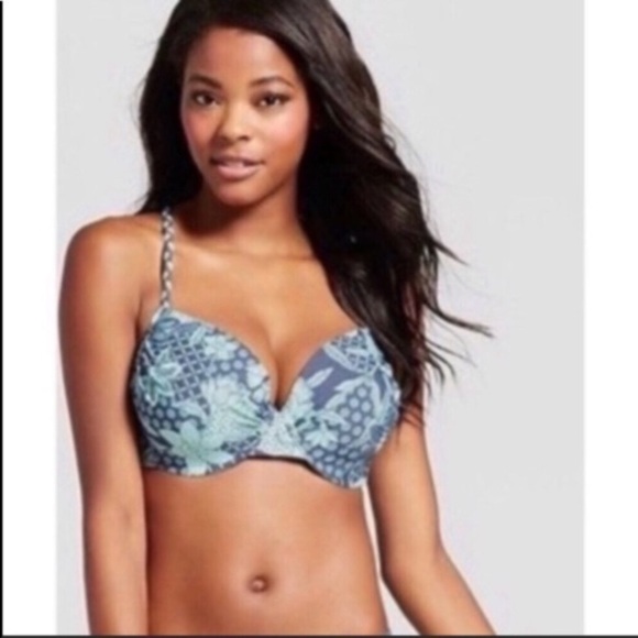 Xhilaration Blue Push Up Bikini Top - Picture 4 of 6